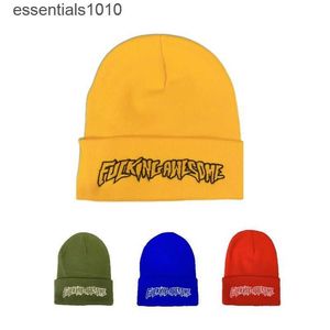 FUCKING FANTASTICA Cappello lavorato a maglia alla moda invernale Stile coreano Cappello versatile in lana per coppia Cappello freddo