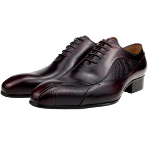 Scarpe da uomo in pelle da uomo, scarpe eleganti da smoking, scarpe stringate classiche in stile britannico, ufficio formale, lavoro, Oxford