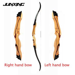 Bow Arrow Новый Junxing 68 дюймов Деревянный лук 18-32 фунтов Костюм Левая / правая рука Изогнутый лук для стрельбы из лука Охота Стрельба Игры на открытом воздухеHKD230626