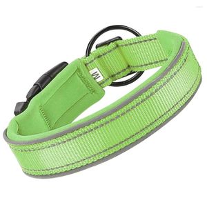 Dog Collars Quick Release Durable Neoprene Padded Pet Supplies Basic Collar With Reflective Strips Outdoor Walking Soft Fashion Training