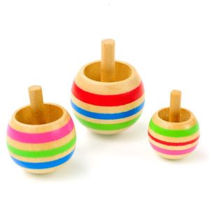 Spinning Top 3st Wood Flip Over Tippie Magic Toy Kids Toys Boys Force Gift 230626