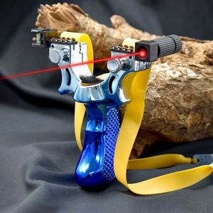 Bow Arrow Laser Slingshot High Precision Outdoor Hunting Resin Bow Catapult with Rubber Band Sports Entertainment Toy Game Accessories NewHKD230626