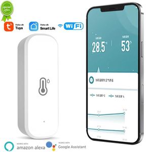 Tuya WiFi Smart temperatur- och fuktdetektor App Fjärrmonitor Smart hemarbete inomhus Trådlös temperatursensor