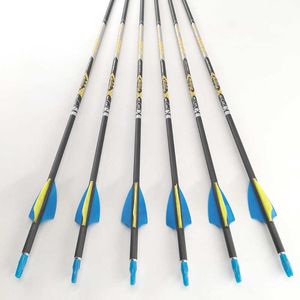 Bow Arrow V1 350-900 ryggrad bågskytte Kolpilar Axelpin Nock Points för sammansatt Recurve Bow Hunting 12PCSHKD230626