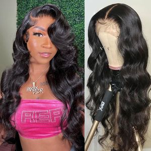 Body Wave Lace Front Wig 13x4 HD Transparent Lace Frontal Wigless Glueless Lace Front Human Hair Wig For Women 4x4 Closure Wig Remy
