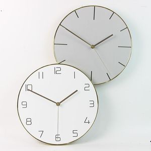 벽시계 침묵하는 북유럽 스타일 시계 현대 거실 예술 고급 주방 침실 Reloj De Pared 미니멀리스트 데코 WK50WC