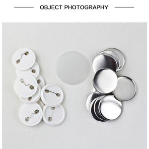 Ferramentas de artesanato 100 pçsconjunto distintivo de folha de flandres 25mm 32mm 37mm 56mm consumíveis máquina faça você mesmo materiais em branco acessórios 230625