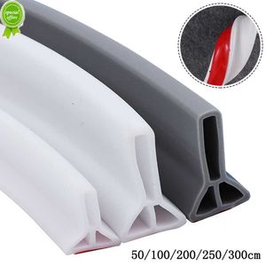 50-300cm Silicone Water Barrier Bathroom Shower Rubber Water Stopper Bendable Waterproof Strip Dry Wet Separation Strip Bar