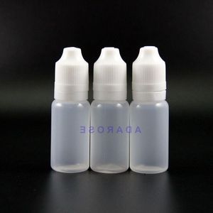 Garrafas conta-gotas de plástico 15ML com tampas de segurança duplas invioláveis e seguras à prova de crianças 100 PÇS/LOTE Vapor Squeezable Kkumw