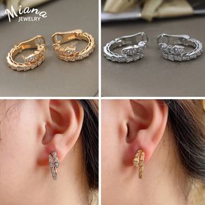 Ear Cuff Europe och America's Full Diamond Snake Shaped Earrings 925 Silver Gold-Plated Luxury Women's Fashion High Quality Brand Jewelry 230626