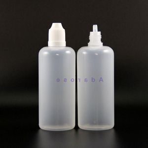 Partia 100 szt. 100 ml plastikowe butelki z kropliny LDPE z dowodem na dziecko i czapki bezpieczeństwa sutki gefor