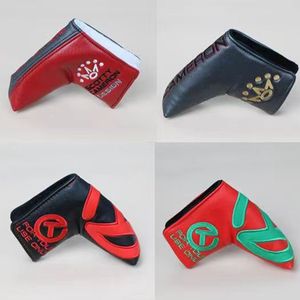 Other Golf Products Magnetic Golf Putter Cover Golf Club Head Covers for Putter PU Leather Blade Putter Headcover Many styles 230626