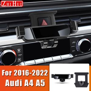 Bilmobiltelefonhållare för Audi A4 B8 B9 A5 Cabriolet Sportback 8F 8Ta 8T F5 Air Vent Mount Gravity Bracket Stand Accessories