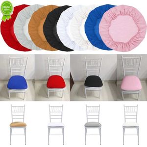 Spandex Chair Cover Stretch Removable Washable Elastic Chair Hood Seat Covers For Round Upholstered Dining Chair Cushion Cover