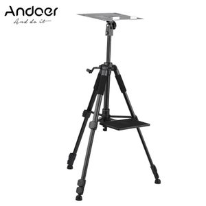 Stativ Andoer Projector Stand stativ Portable Laptop Tripod Stand Justerbar höjd 19,6 tum till 58,6 tum w/ platta för projektor bärbar dator