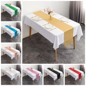 Table Runner Sequin Table Runner Shiny Gold Silver Colour Luxury Style Wholesale Embroider For Wedding Birthday Party Decoration 230625