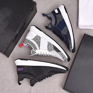 Designer sneakers summer knitted net surface breathable running shoes non-slip anti-wear shock absorption casual light net cloth pure color simple mens shoes shoes