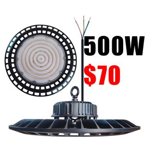 High Bay LED Shop Lights 500W 6500K 85-265V 500W LED-lampor 120 ﾰ Strålvinkel, CRI80 LED Hög Bay Light for Gym Garage Shop Crestech