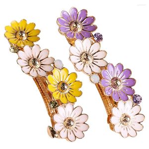 Bandanas hårtillbehör Spring Hairpin Metal Clips Decoration Bride Women Flower Girls Accessory