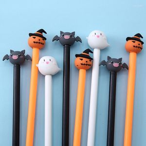 3pcs Halloween Gel Pen Set Set Ghost Pumpkin Demon Party Gift Saining 0,5 мм Ballpoint Black Color Ink School A7241