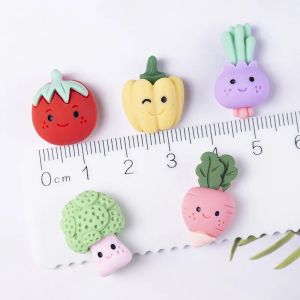 Cartoon Vegetable Pumpkin Cauliflower Lök Harts Charms för smycken Hitta söta hängande DIY örhängen Tillbehör