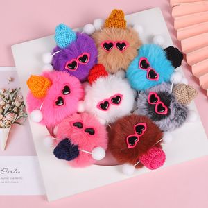 Cute Doll Fur Ball Elf Keychain Pendant Imitation Rabbit Hair Cartoon Plush Bag Accessories Wholesale