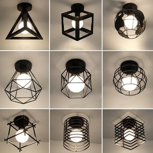 Candeeiros de Teto Retro Light Loft Para Quarto Interior Candeeiro De Ferro Vintage Decoração Acolhedora Casa Corredor Corredor E27 Estilo Nórdico