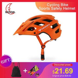 Cykelhjälmar Moon Casco MTB Cycling Bike Sports Safety Helmet Off-Road Super Mountain Bike Cycling Hjälm Herr Ridning Skydd Hjälm HKD230626