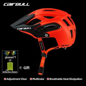 Hełmy rowerowe Cairbull MTB Men's Cycling Helmet z Visor PC+EPS Trail Riding Rowerc Helmet Racing Women CE Bezpieczeństwo Akcesoria rowerowe HKD230626