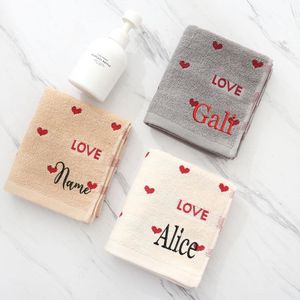 Blankets Personalized Embroidered Towel Pure Cotton Household Soft And Absorbent Couples All Wedding Handmade Gift Love Fac Blanket 230626