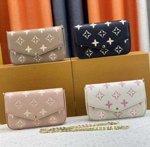 Çok Felicie Pochette Kadın Tasarımcı Çanta Cüzdan Louiseits Eşek Deri Çantalar Viutonits Altın Zincir Flep Omuz Crossbody Çanta Çantası Yüksek Kalite