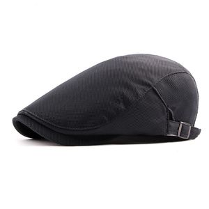 Nowy letni berets kapelusz mężczyzna oddychający płaski bluszcz czapki o siatce karejka karejka vintage netto newsboy herringbone czapka regulowana gorras hombre