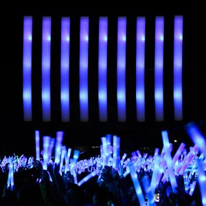 LED Işık Çubukları LED Glow Sticks Toplu renkli RGB Glow Köpük Çubuk Tüp Tüpü Noel Doğum Günü Düğün Partisi Malzemeleri 230625