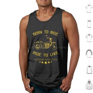 Мужские майки Tops Motorcycle Club- Ride To Live Vest Rooless Club Club Motorbike Biker Bike Funny Gang Skull