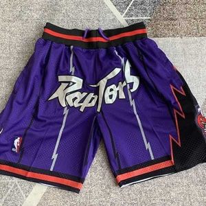 Men's Pants Raptor White Purple Casual Basketball Embroidered Pocket Version Sports Shorts and Women's B5YP