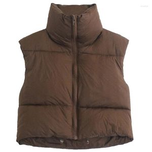 Coletes femininos Puffer Colete acolchoado leve Casaco Gilet Casaco quente de inverno Jaquetas