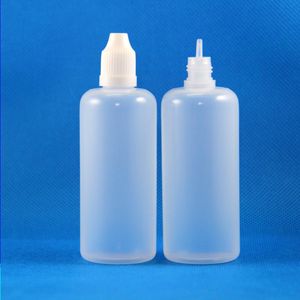 100 uppsättningar/parti 100 ml plastdropparflaskor barnsäker lång spets Pe Säker för E Liquid Vapor Vapt Juice E-Liquide 100 ml Unvod