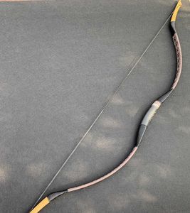 Bow Arrow 20-60lbs Traditional Recurve Bow Practice Archery Hunting Handmade Wooden Longbow made by handsHKD230626
