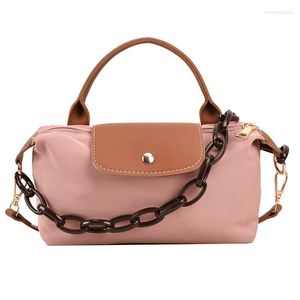 Evening Bags Chain Crossbody Women's Bag Nylon Fabric Versatile Summer Handheld Luxury Designer Shoulder Handbags Purses And