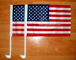 Cheap 20X30cm Mini Car Window Polyester Pole Flag/Desk Flag/Garden Flag/Bunting Flag