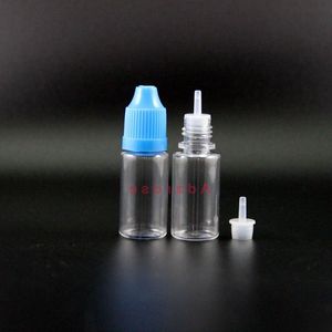 PET 10ML Dropper Bottle 100 Pcs/Lot Child Proof Safe Highly transparent Plastic Dropper Bottle Squeeze E juice Lovlo