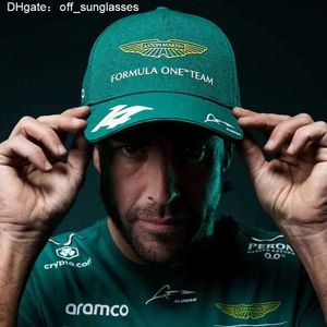 Ball Caps 2023 Fashion Alonso F1 Aston Martin Team Baseball Cap Snapback Cotton Hat Adjustable Sun Hats Bre Zones Fernando Gorra Y23 IEYP