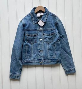 Kvinnor jackor denim rockar anagram kvinnor knapp bokstäver vår höststil smal för lady outfit kvinna jeans överdimensionerar klassisk vindbrytare cowgirl rockar veste femme