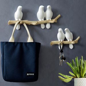 Hooks Rails Wall Decorations Home Accessories Living Room Hanger Resin Bird hanger key kitchen Coat Clothes Towel Hat Handbag Holder 230625