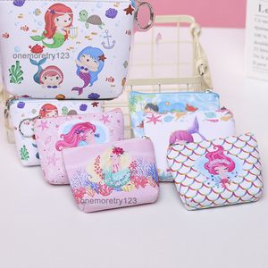 Children Mermaid Designer PU Coin Purse Mini Change Wallet 6 Style