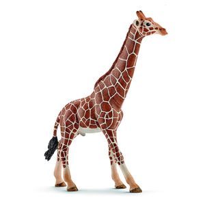 Action Toy Figures Realistic Giraffe Figurer med Giraff Cub Safari Animals Model Family Playset Education Toy Cake Toppers Gift 230625