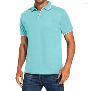 Polos masculinos Camisas polo masculinas com lapela, gola alta, manga curta, tops, camisetas masculinas, esportivas, fitness, muscular, camiseta de verão, casual, masculina