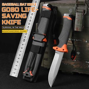 Camping Hunting Knives Blade Hunting Knife Handle Blade Tactical Camping Survival Combat Pocket Titanium Knive Half Teeth Pocket +Abs Sheath Blad Hunthkd230626