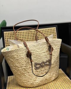 Sacos de noite sacos de praia designer moda bolsa de ombro totes verão palha casual saco de compras grande cesta tecido saco de férias 2023 mulher tote bolsa