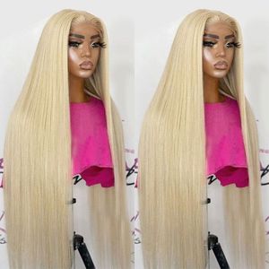 30-дюймовый 13x4 медовый блонд 613 HD кружевной фронтальный парик прямые кружевные передние парики из человеческих волос прозрачный кружевной фронтальный парик из человеческих волос